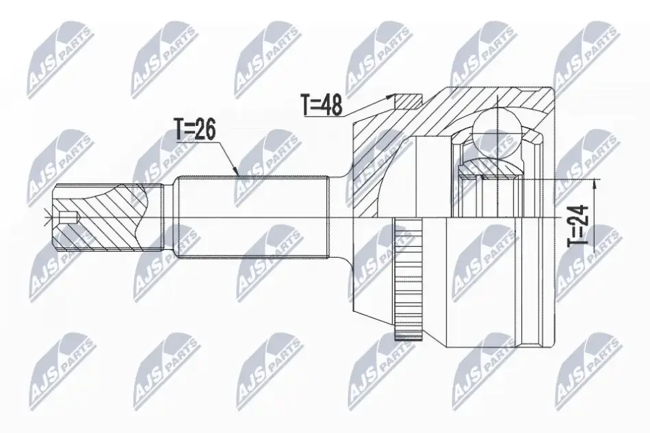 ШРКШ зовнішній 24x61x26 NTY NPZTY017