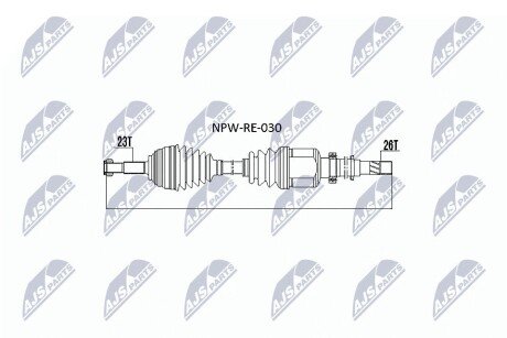 Піввісь права Renault Kangoo II, Renault Megane II 1.5 dCi 02- nty NPW-RE-030