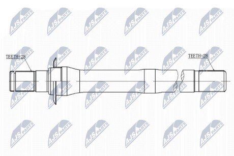 Проміжний Вал nty NWPHY505