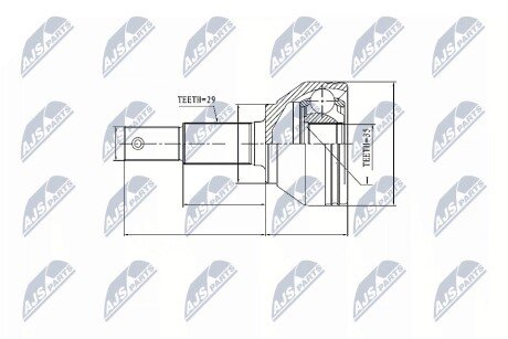 ШРКШ зовн. 29x35x56mm Nissan Qashqai 1.5DCI-2.0 07- nty NPZNS084