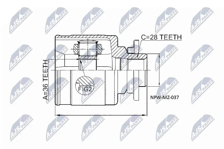 ШРКШ зовн. Ford Ranger NTY NPWMZ037 (фото 1)