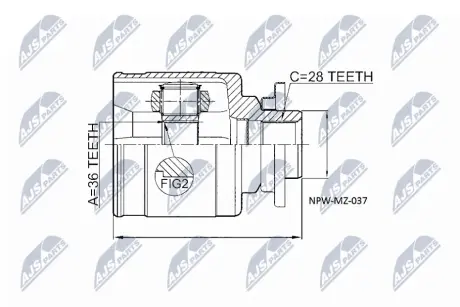 ШРКШ зовн. Ford Ranger NTY NPWMZ037