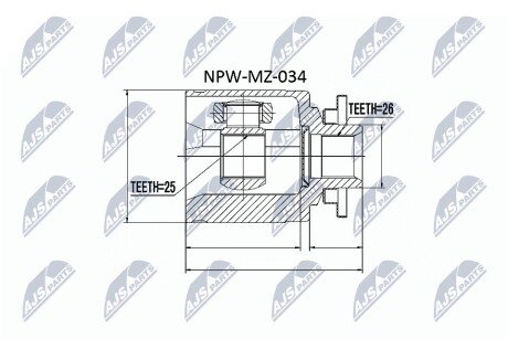 Шрус (граната) внутрішній-зовнішній nty NPWMZ034