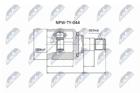 Шрус (граната) внутрішній-зовнішній NTY NPWTY044