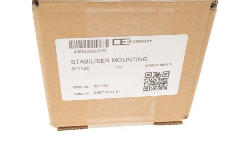 Втулка (резинка) переднего стабилизатора oe germany 801190