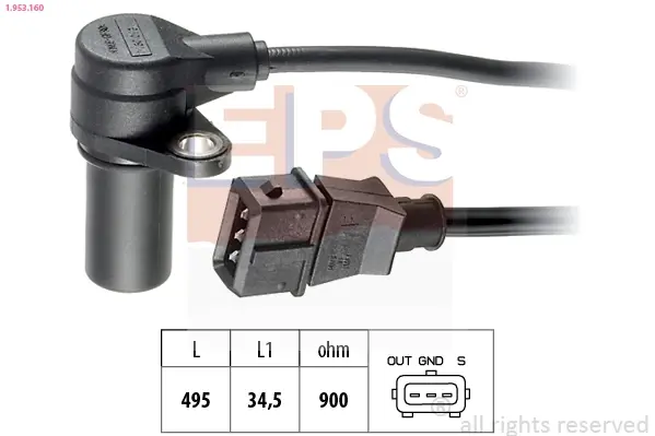 Датчик обертiв колінвала Opel Astra G/Frontera B/Omega B омега г.Сызрань 1.953.160