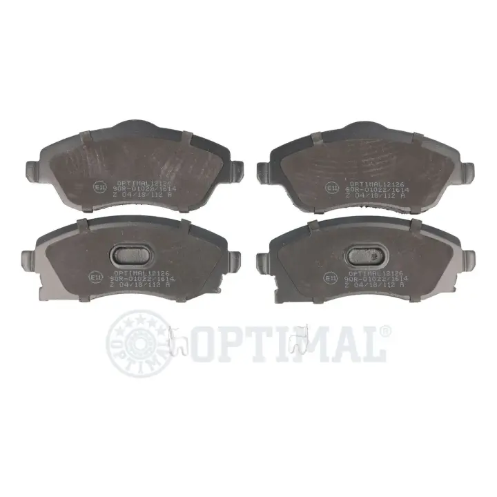 Передні тормозні (гальмівні) колодки OPTIMAL BP12126 (фото 1)
