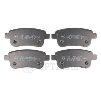 Задні тормозні (гальмівні) колодки optimal BP12561 на Рено Меган 4