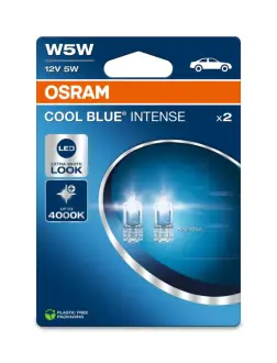 Лампа допоміжн. освітлення W5W 12V 5W W2.1x9.5d COOL BLUE Intense (2 шт) blister (вир-во OSRAM) Osram 2825CBN2BL