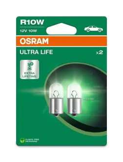 Лампа допоміжн. освітлення R10W 12V 10W BA15s Ultra Life (blister 2шт) (вир-во OSRAM) Osram 5008ULT2BL