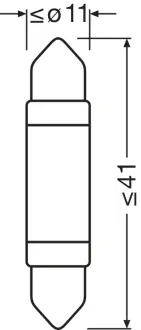 Автолампа світлодіодна osram 6413DWP1BL Фольксваген Гольф 6