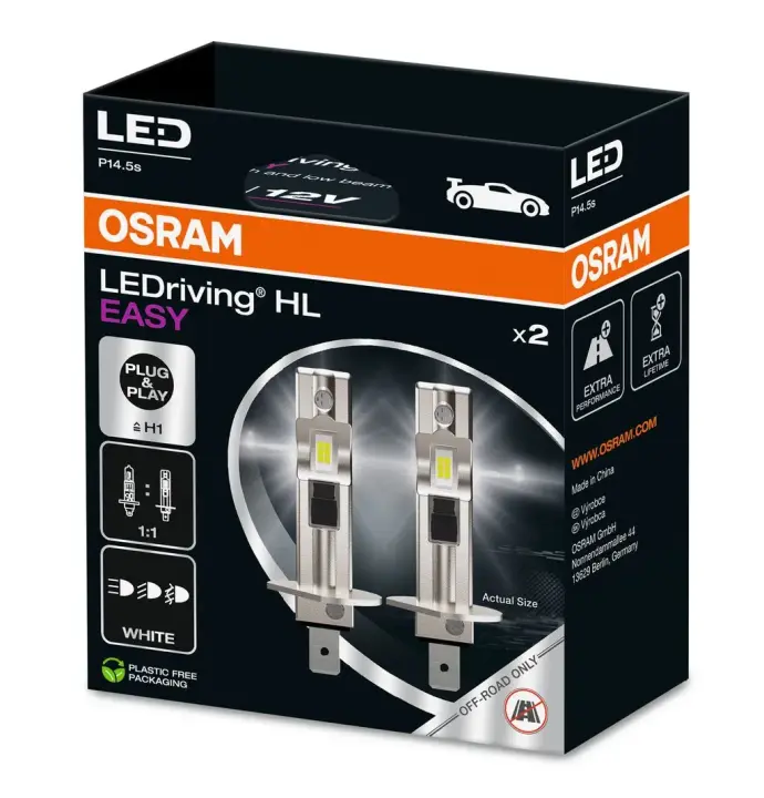 Лампа світлодіодна LED H1 LEDriving HL EASY 12V 6500К (комплект 2 шт.) (вир-во OSRAM) osram 64150DWESY-2HB