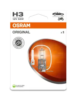 Лампа фарна H3 12v 55w Pk22s 1шт.blister eco-упаковка (вир-во OSRAM) Osram 64151-1BL