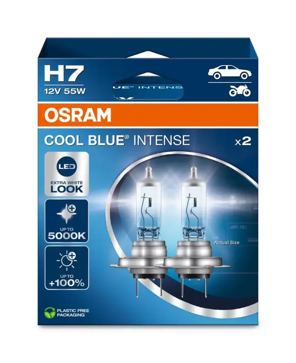 Лампа фарна H7 12V PX26d 55W COOL BLUE INTENSE Next Gen компл. eco-упаковка (вир-во OSRAM) Osram 64210CBN2HB (фото 1)