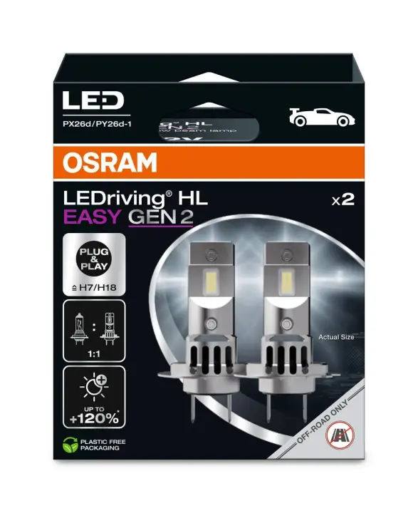 Автолампа допоміжного світла Osram 64210DWESY2-2HB (фото 1)