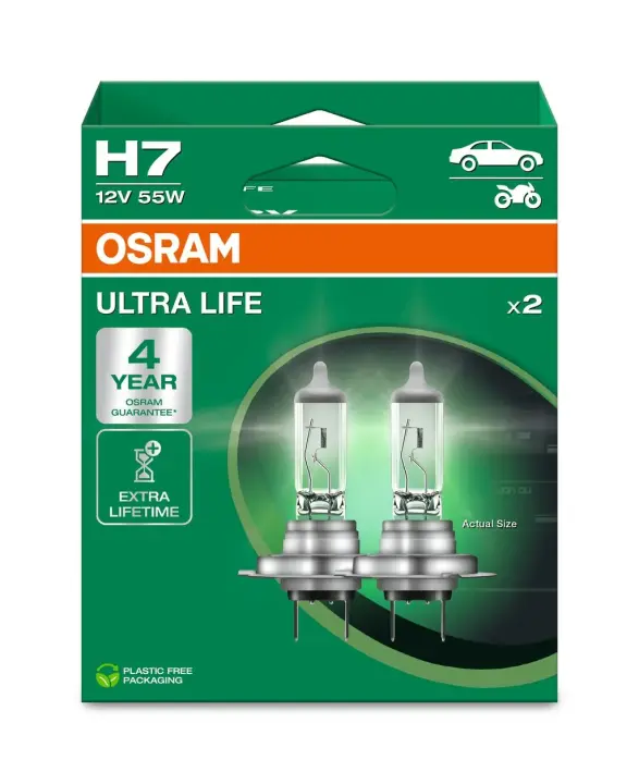ЛАМПА H7 55W 12V PX26D 10X2BOX ULTRALIFE osram 64210ULT2HB