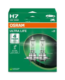 ЛАМПА H7 55W 12V PX26D 10X2BOX ULTRALIFE Osram 64210ULT2HB