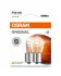Лампа допоміжн. освітлення Р21W 12V 21W ВА15s (2 шт) blister eco-упаковка (вир-во OSRAM) osram 75062BL