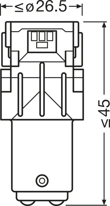 LED лампочка (упаковка-блістер 2шт) LED 12В 2Вт BAY15D без гомологічного сертифікату LEDriving SL, Білий 6000K Osram 7528DWP2BL (фото 1)