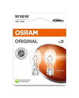 Лампа розжарювання W16W12V 16W W 2,1X9,5d ORIGINAL LINE (blister 2 шт) eco-упаковка (вир-во OSRAM) osram 9212BL Фольксваген Пассат б6