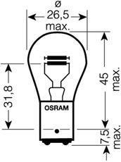 Автолампа 21/5W osram 7537TSP