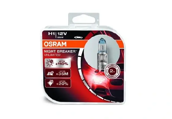 Автолампа H1 12V 55W P14.5s Night Breaker Unlimite Osram 64150NBUHCB (фото 1)