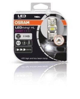 Комплект ламп (2шт.) LED H3 8W 12V PK22S 6500К osram 64151DWESYHCB