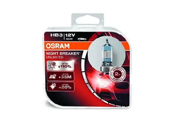 Комплект ламп HB3 12V 60W Night Breaker Unlimited +110% osram 9005NBUHCB
