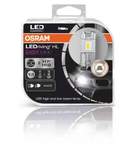 Комплект ламп LED H7/H18 12V 21W OSRAM LEDriving HL Easy 6000K/1400lm osram 64210DWESY-HCB