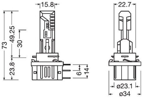 Комплект світлодіодних автоламп osram 64176DWESYHCB