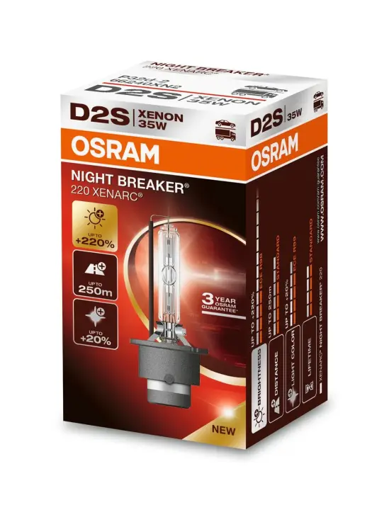 ЛАМПА D2S 85V 35W P32d-2 NIGHT BREAKER 220 XENARC Osram 66240XN2 (фото 1)