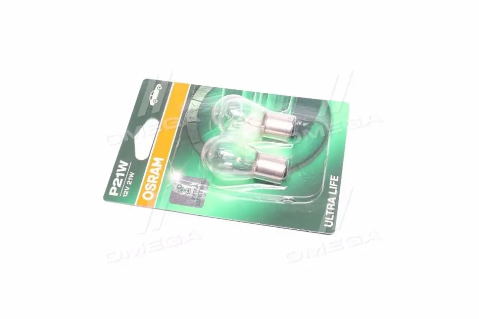 Лампа накаливания P21W 12V 21W BA15s Ultra Life (компл.) (пр-во OSRAM) osram 7506ULT02B
