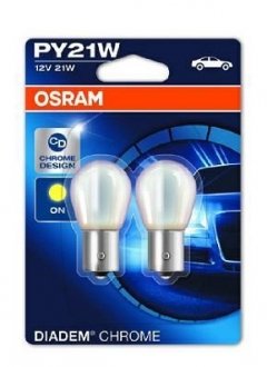 Лампа накаливания PY21W 12V 21W BAU15s DIADEM Chrome (2шт blister) osram 7507DC-02B