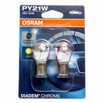 Лампа накаливания PY21W 12V 21W BAU15s DIADEM Chrome (2шт blister) (пр-во OSRAM) osram 7507DC-02B