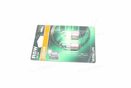 Лампа накаливания R5W 12V 5W BA 15s Ultra Life (blister 2шт) (пр-во OSRAM) osram 5007ULT02B
