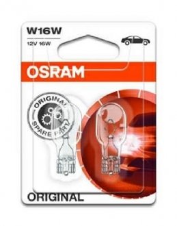 Лампа накаливания W16W12V 16W W 2,1X9,5d ORIGINAL LINE (blister 2 шт) (пр-во) osram 921-02B