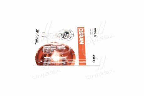 Лампа накаливания W16W12V 16W W 2,1X9,5d ORIGINAL LINE (blister 2 шт) osram 92102B