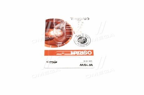 Лампа накаливания W16W12V 16W W 2,1X9,5d ORIGINAL LINE (blister 2 шт) osram 92102B