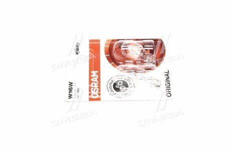 Лампа накаливания W16W12V 16W W 2,1X9,5d ORIGINAL LINE (blister 2 шт) osram 921-02B