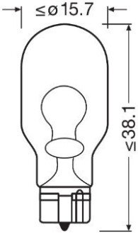 Лампа розжарювання W16W12V 16W W 2,1X9,5d ORIGINAL LINE (blister 2 шт) eco-упаковка osram 9212BL