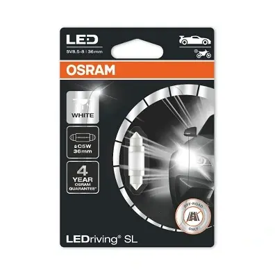 Лампа светодиодная C5W 12V 1W SV8.5 LEDriving SL (36mm) (пр-во OSRAM) osram 6418DWP-01B