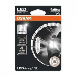 Лампа светодиодная C5W 12V 1W SV8.5 LEDriving SL (36mm) osram 6418DWP01B на Рено Sandero