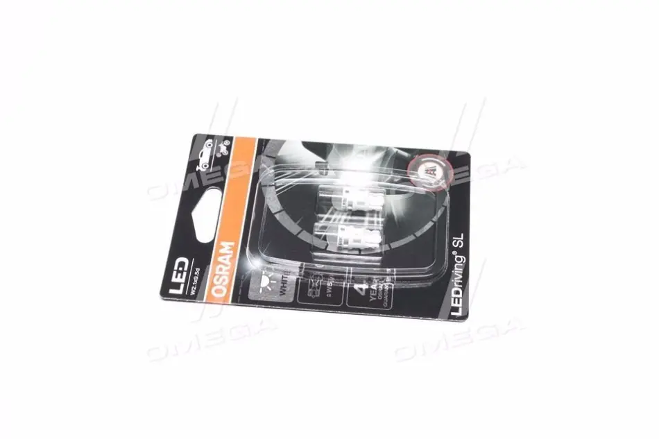 Лампа светодиодная LED W5W 12V 1W W2.1X9.5D LEDriving SL (blister 2шт) (пр-во OSRAM) Osram 2825DWP-02B (фото 1)