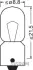 Лампа T4W 12V 4W BA9S T8,5X24,5 Стандарт Osram 3893 (фото 2)