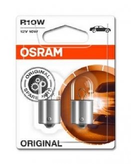Лампа вспомогат. освещения R10W 12V 10W ВА15s (2 шт) blister (пр-во) osram 5008-02B