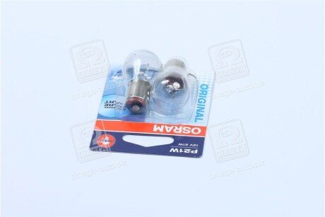 Лампа вспомогат. освещения Р21W 12V 21W ВА15s (2 шт) blister osram 750602B