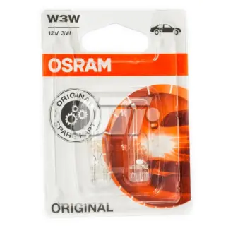 Лампа вспомогат. освещения W3W 12V 3W W2,1x9,5d (2 шт) blister (пр-во OSRAM) osram 2821-02B