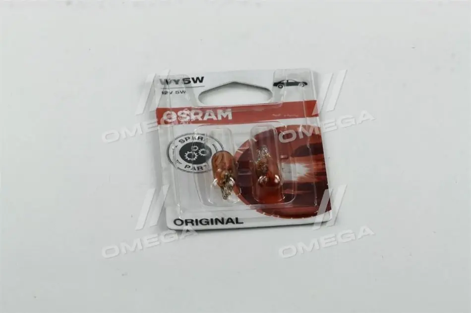 Лампа вспомогат. освещения WY5W 12V 5W W2,1x9,5d (2 шт) blister (пр-во OSRAM) osram 2827-02B