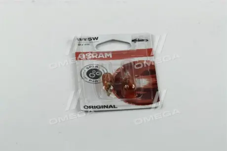 Лампа вспомогат. освещения WY5W 12V 5W W2,1x9,5d (2 шт) blister (пр-во OSRAM) osram 2827-02B