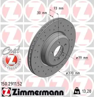 Диск гальмівний SPORT Z Otto Zimmermann GmbH 150291152